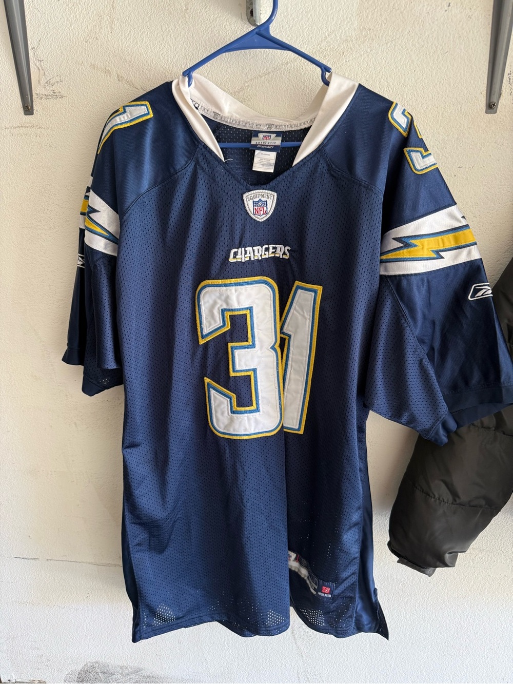 NFL Chargers #31 Navy Football Jersey